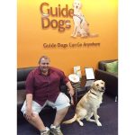 Volunteer Gino with Ambassador Dog