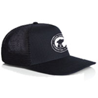 Dark blue baseball cap with white Guide Dogs WA logo