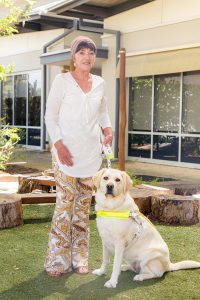 Joanne with Guide Dog Ginny